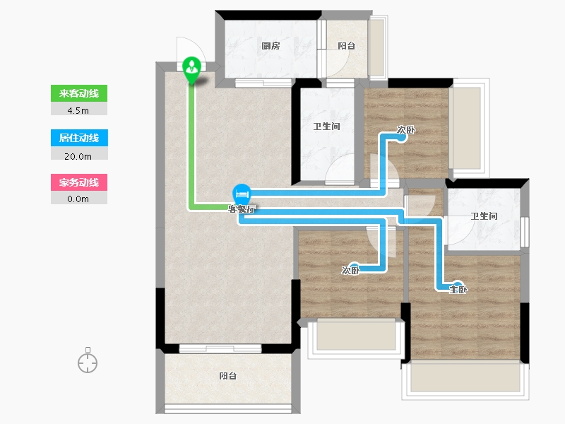 广东省-江门市-联合高峰汇-67.17-户型库-动静线