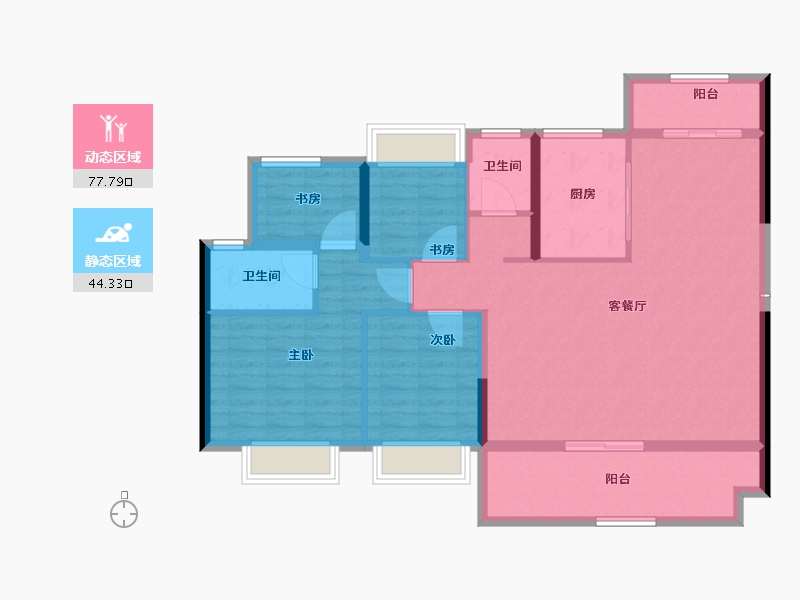 广东省-江门市-远洋·天成-110.39-户型库-动静分区