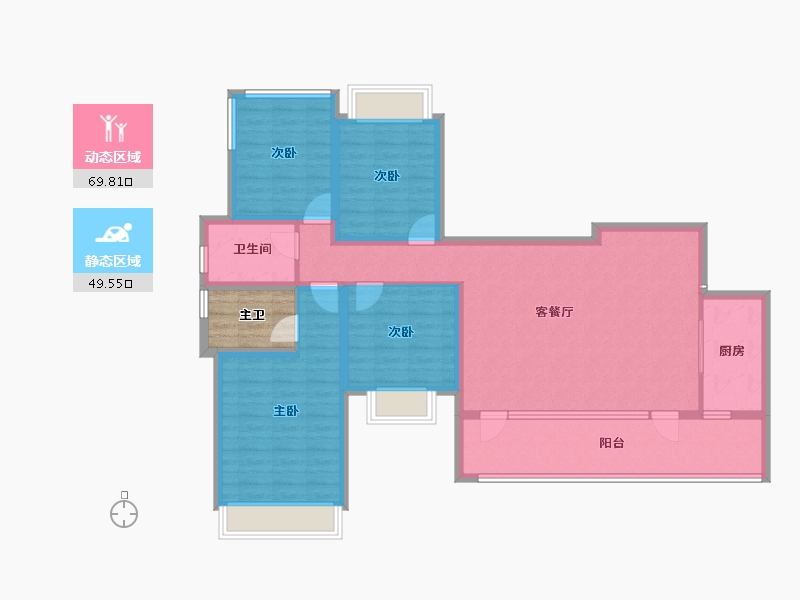 四川省-成都市-成都长虹天樾-110.69-户型库-动静分区