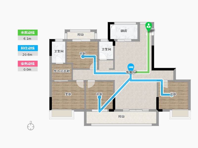 福建省-三明市-港务山水瑞晟园-110.20-户型库-动静线