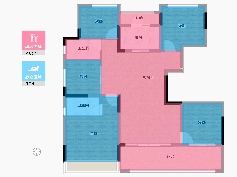 四川省-宜宾市-绿地宜宾城际空间站-112.80-户型库-动静分区