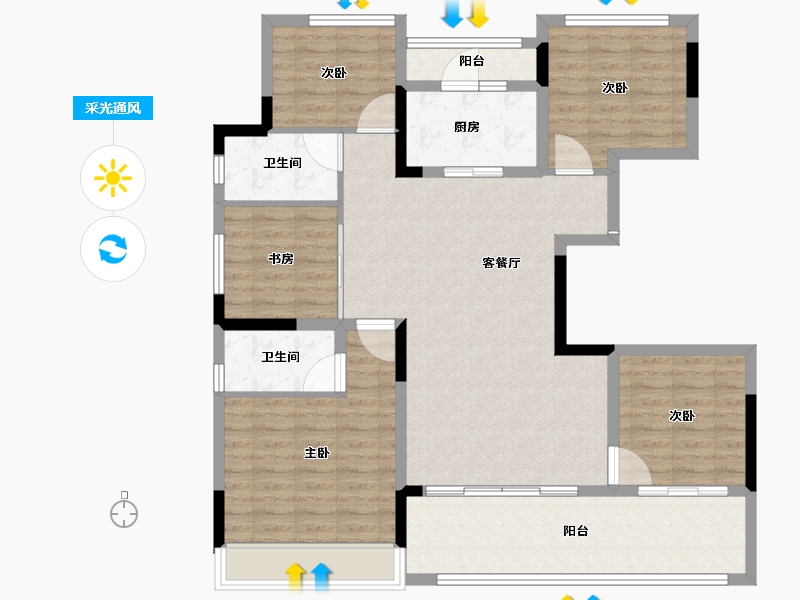 四川省-宜宾市-绿地宜宾城际空间站-112.80-户型库-采光通风