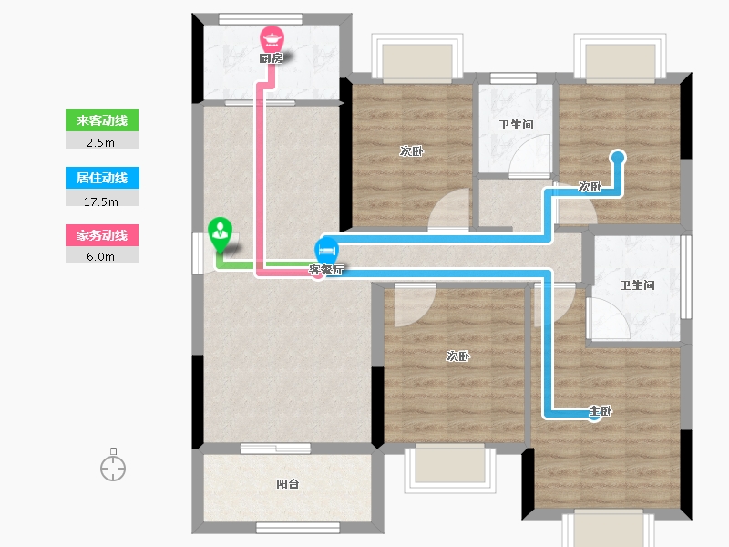 广东省-江门市-龙光龙湖双龙天著-88.46-户型库-动静线