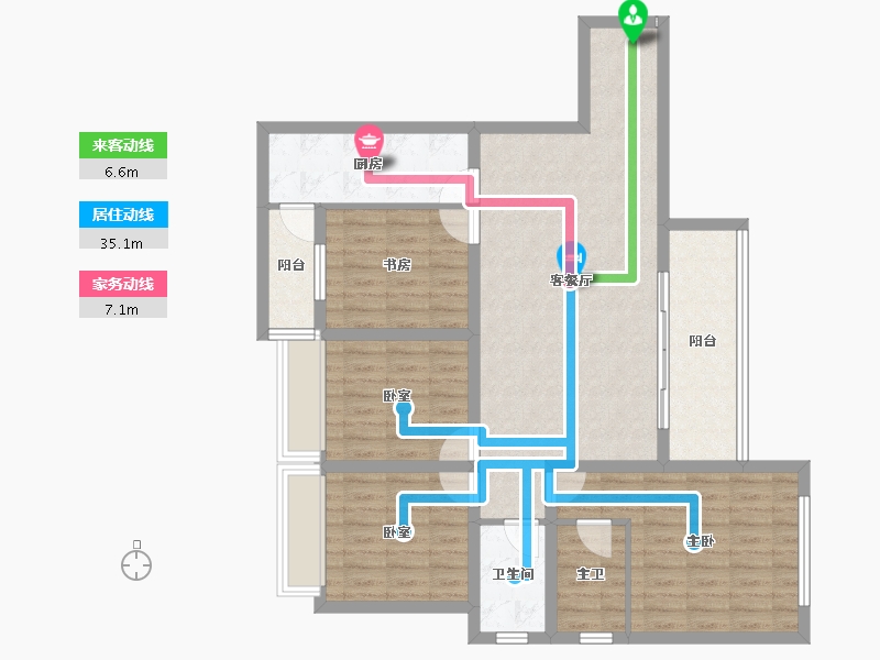 四川省-成都市-中港东湖壹号-107.79-户型库-动静线