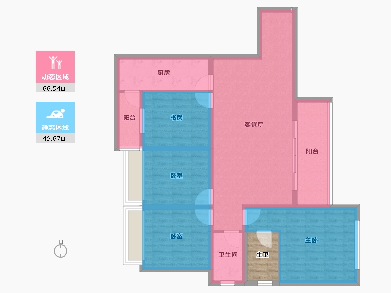 四川省-成都市-中港东湖壹号-107.79-户型库-动静分区