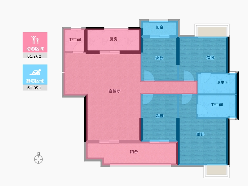 湖南省-郴州市-凯为佳园-109.92-户型库-动静分区