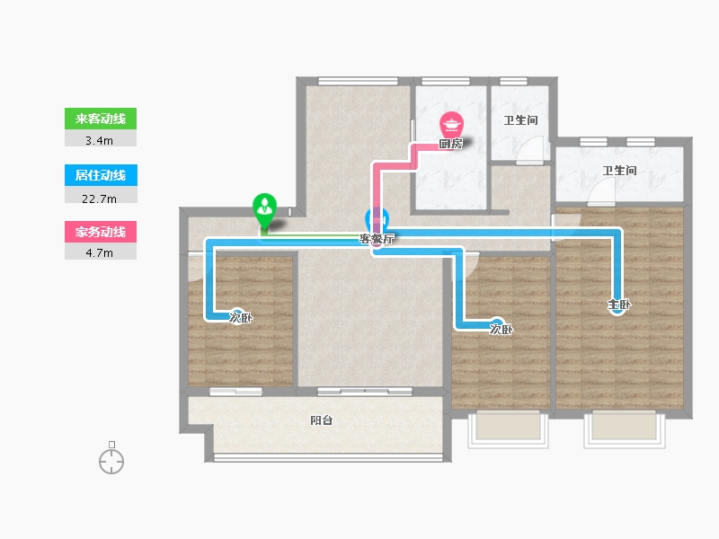 山东省-淄博市-鼎成御园-115.43-户型库-动静线