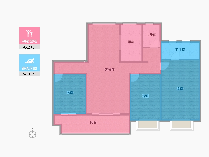 山东省-淄博市-鼎成御园-115.43-户型库-动静分区