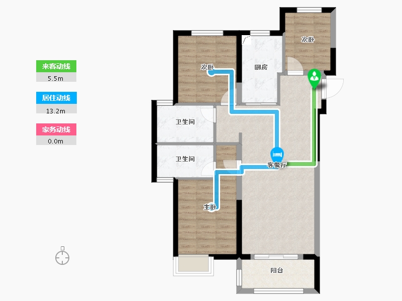 湖北省-武汉市-万科保利联投理想星光-83.99-户型库-动静线