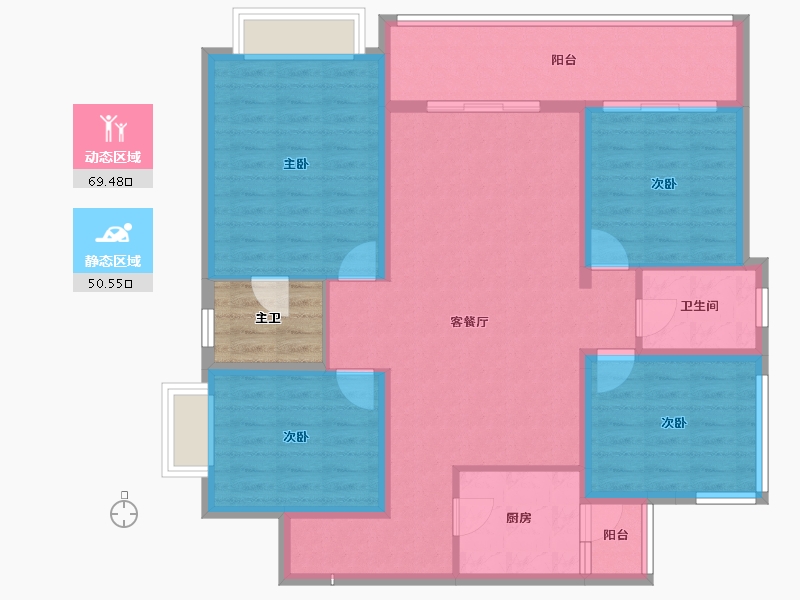 四川省-成都市-成都长虹天樾-112.00-户型库-动静分区