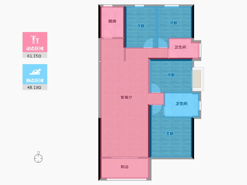 湖南省-郴州市-融华上品璟苑-98.34-户型库-动静分区