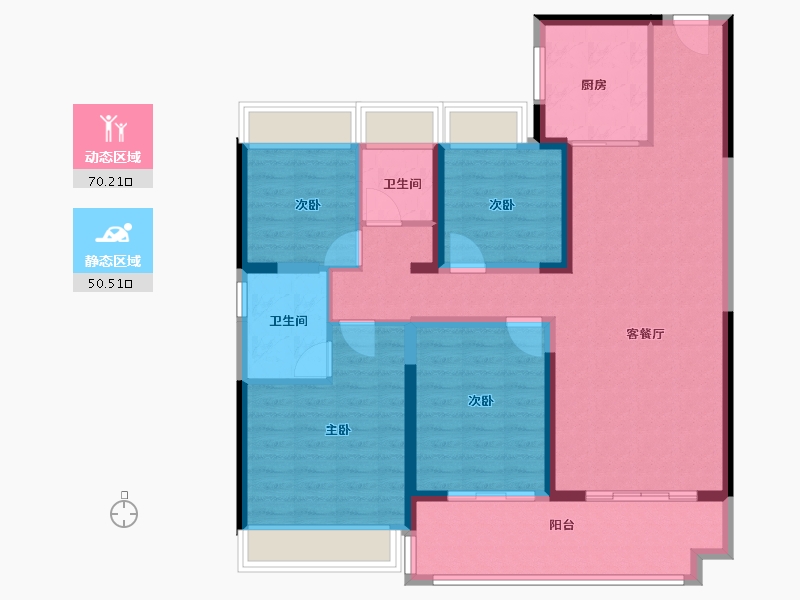 山西省-阳泉市-新基业·悦江壹号-108.10-户型库-动静分区