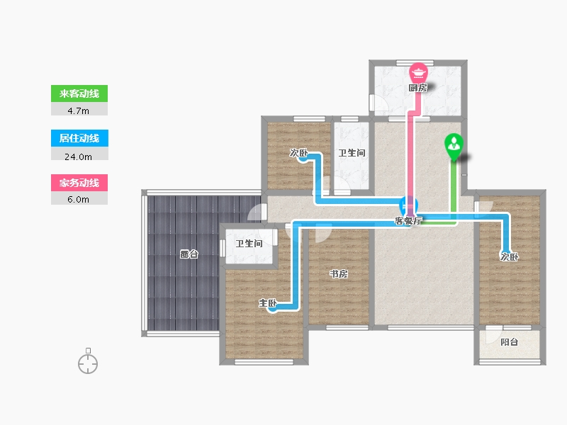 山东省-淄博市-鼎成御园-144.46-户型库-动静线