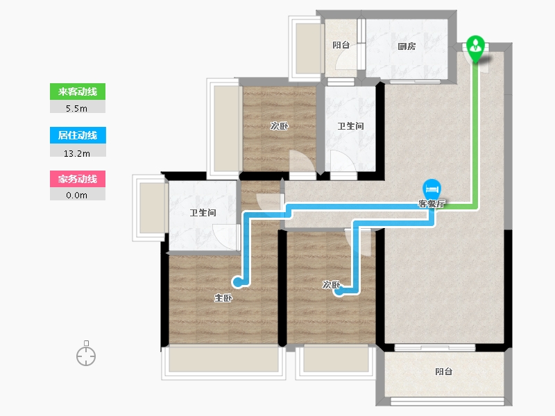 广东省-江门市-联合高峰汇-79.65-户型库-动静线