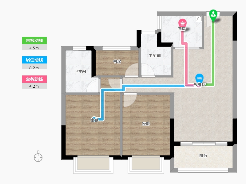 浙江省-台州市-荣安棠樾-71.20-户型库-动静线