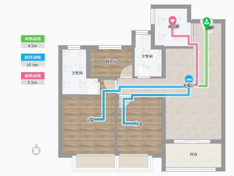 浙江省-台州市-荣安棠樾-71.20-户型库-动静线