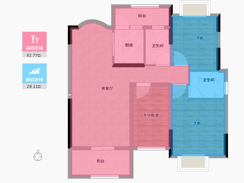 广东省-江门市-锦富·汇景湾-80.79-户型库-动静分区