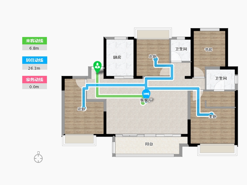 江苏省-盐城市-盐城富力科创城-128.00-户型库-动静线