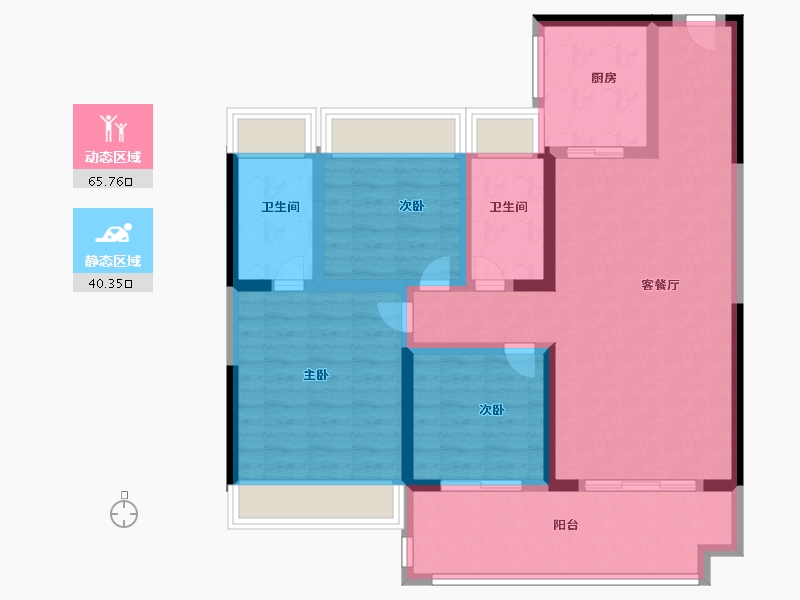 山西省-阳泉市-新基业·悦江壹号-94.04-户型库-动静分区