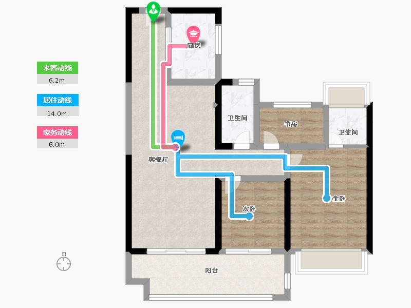 山西省-阳泉市-新基业·悦江壹号-80.57-户型库-动静线