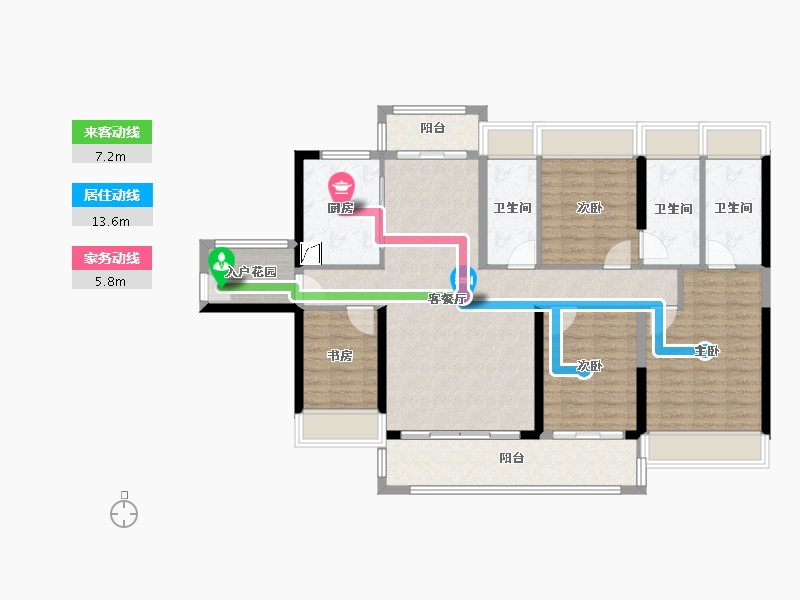 广东省-清远市-凤城郦都-114.07-户型库-动静线