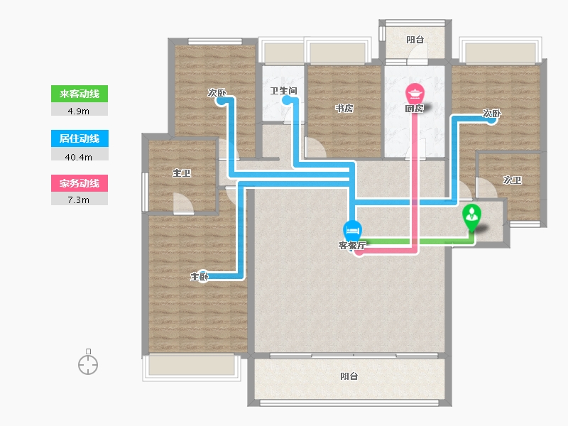 四川省-成都市-华熙528艺术村-154.75-户型库-动静线