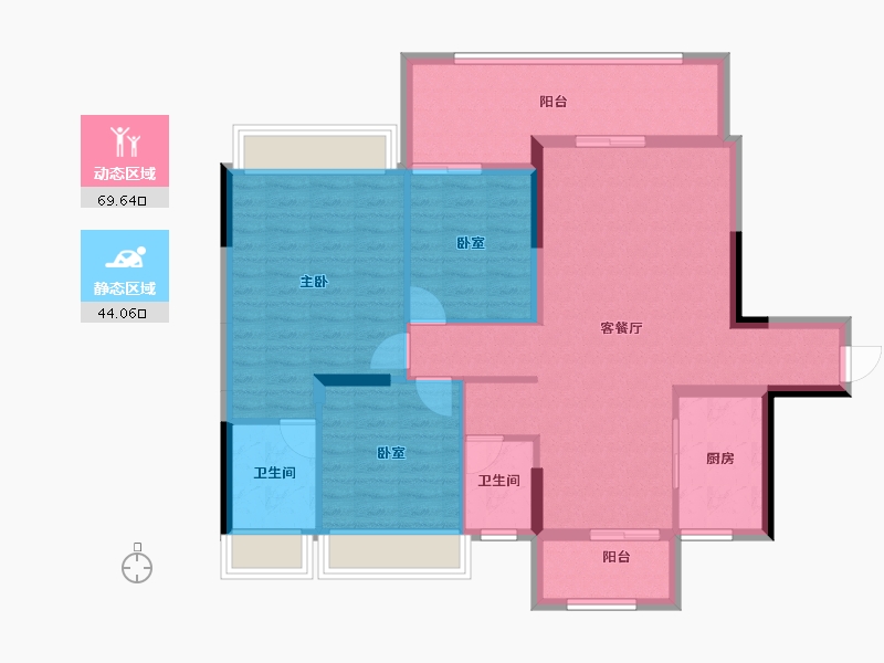 湖南省-郴州市-锦绣金湾-102.47-户型库-动静分区