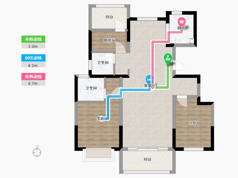 新疆维吾尔自治区-伊犁哈萨克自治州-上峰江南里-91.33-户型库-动静线