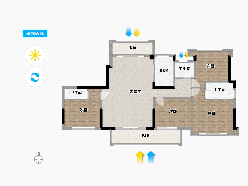 福建省-三明市-福建一建悦龙郡-110.00-户型库-采光通风