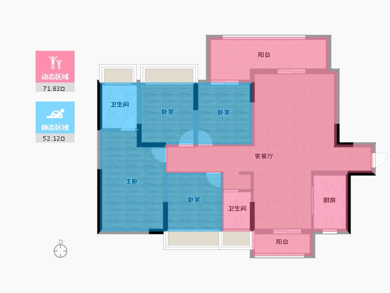 湖南省-郴州市-锦绣金湾-111.00-户型库-动静分区