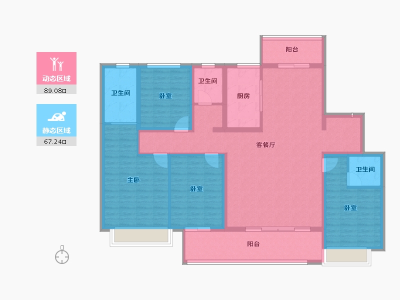 河南省-濮阳市-西湖学府-141.13-户型库-动静分区