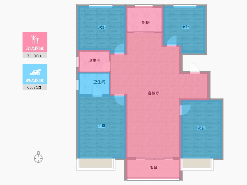 河南省-濮阳市-西湖学府-123.25-户型库-动静分区