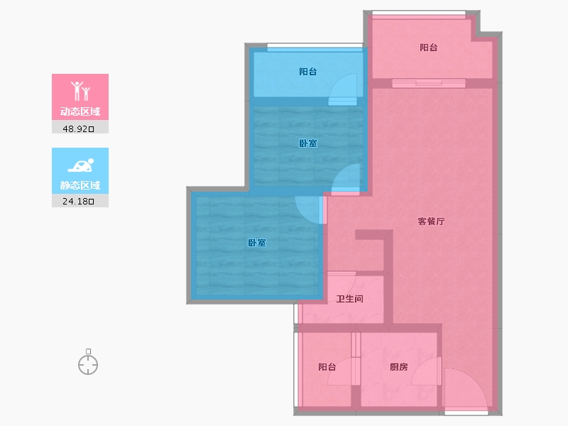 四川省-成都市-华熙528艺术村-63.49-户型库-动静分区