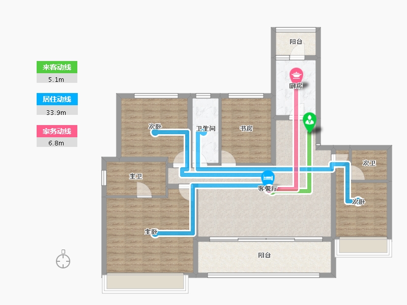 四川省-成都市-华熙528艺术村-121.91-户型库-动静线