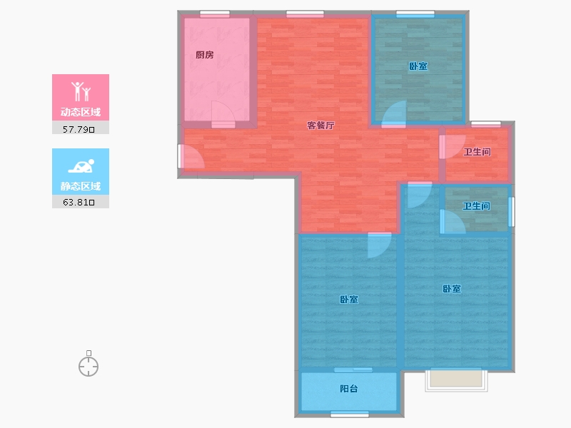 江苏省-镇江市-嘉荟新城-108.80-户型库-动静分区