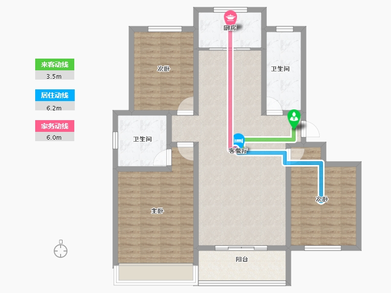 河南省-濮阳市-城投·澜樾-107.15-户型库-动静线