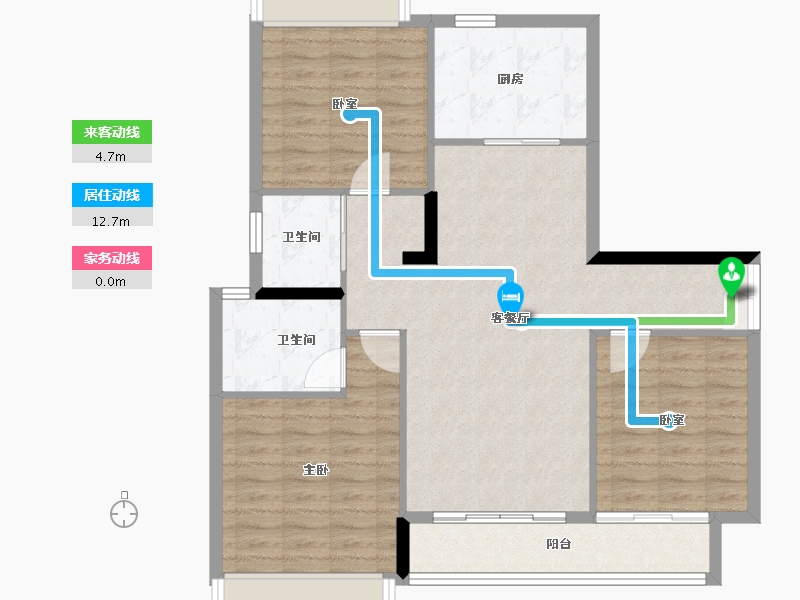 贵州省-黔西南布依族苗族自治州-景地·峰域湾二期-94.30-户型库-动静线