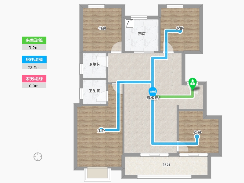 福建省-宁德市-建发书香府邸-99.52-户型库-动静线