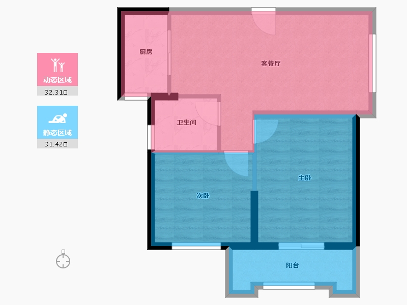 福建省-宁德市-金域悦城-56.80-户型库-动静分区