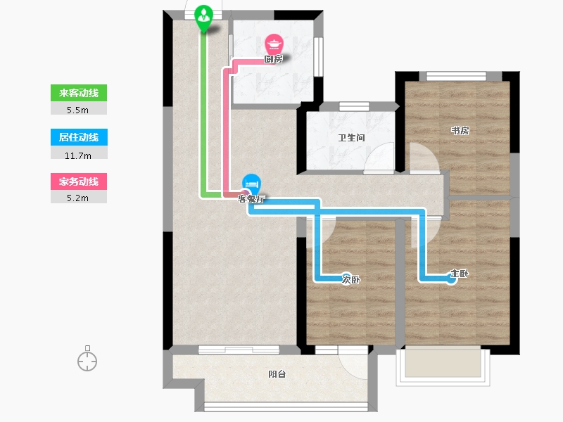 湖北省-十堰市-招商·兰溪谷-68.92-户型库-动静线