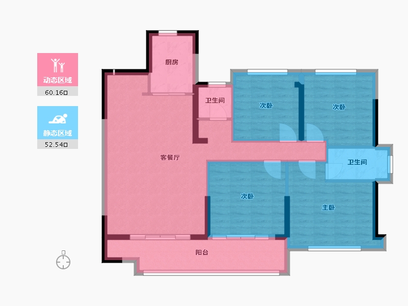 福建省-三明市-福建一建悦龙郡-101.60-户型库-动静分区