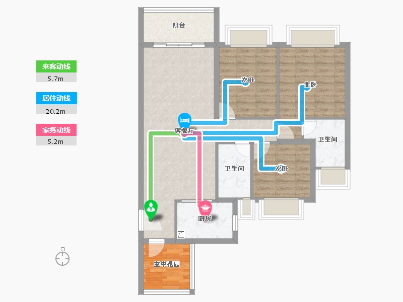 广东省-清远市-卧龙五洲世纪城-85.98-户型库-动静线