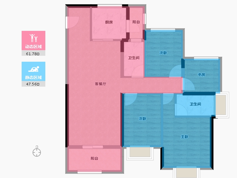 广东省-江门市-龙光龙湖双龙天著-97.79-户型库-动静分区