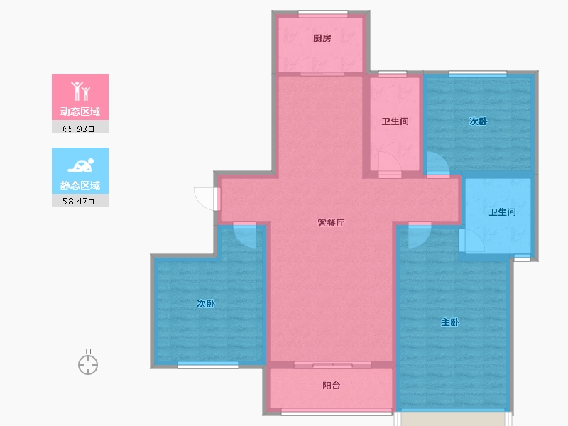 河南省-濮阳市-城投·澜樾-111.33-户型库-动静分区