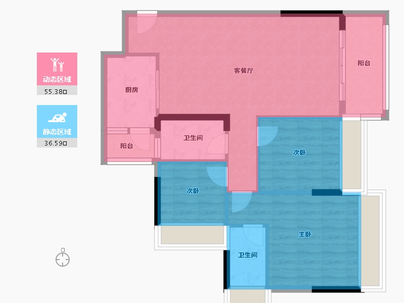 广东省-清远市-海港成天荷1号-82.83-户型库-动静分区