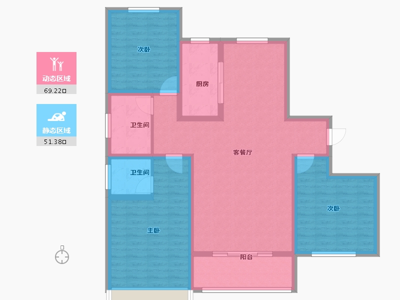 河南省-濮阳市-城投·澜樾-107.97-户型库-动静分区