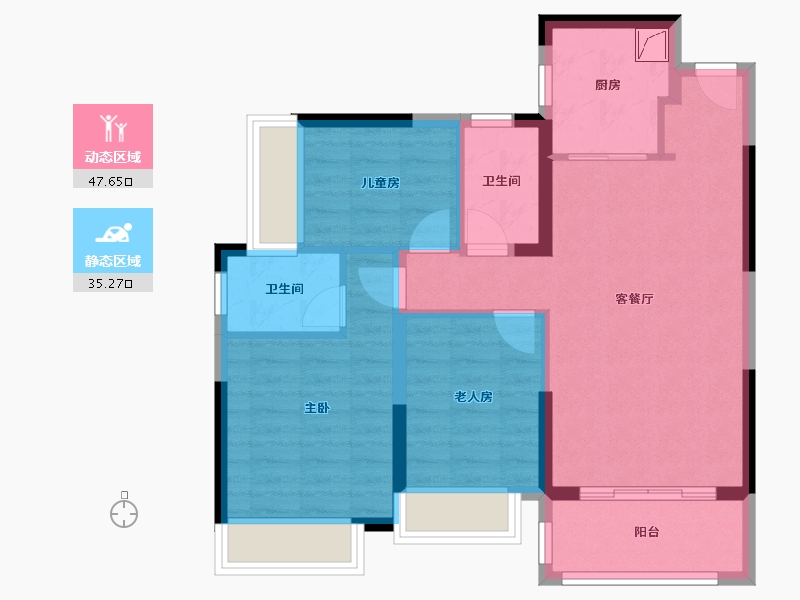 广东省-清远市-海伦湾-73.64-户型库-动静分区