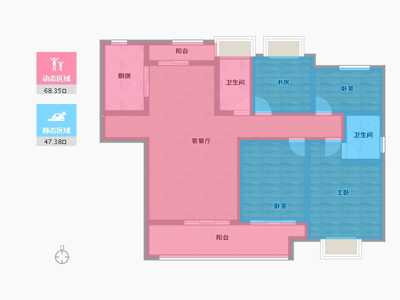 湖南省-常德市-中建·生态智慧城-101.79-户型库-动静分区