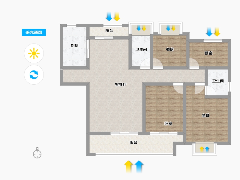 湖南省-常德市-中建·生态智慧城-101.79-户型库-采光通风