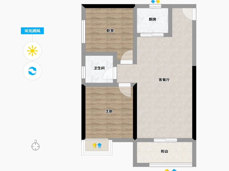 湖南省-常德市-城投丹霞苑-59.15-户型库-采光通风